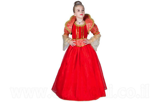 תחפושת מלכה אדומה לילדות ב159 ש